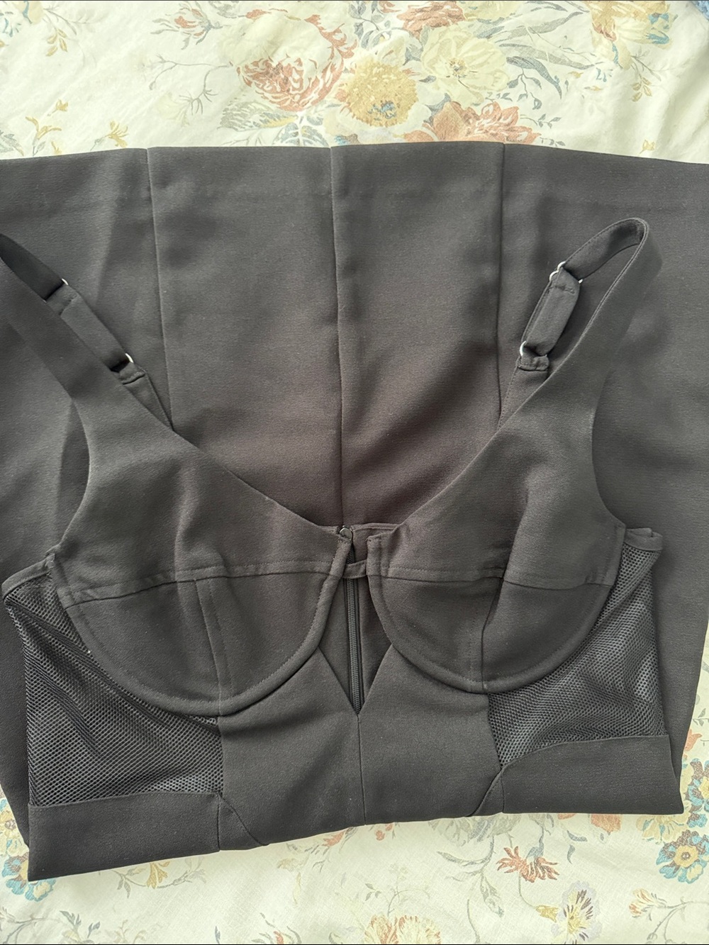 Nasty Gal Black Supportive Longline Bra Top